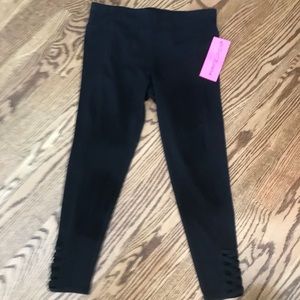 Betsy Johnson Black Workout Pants NWT Size L
